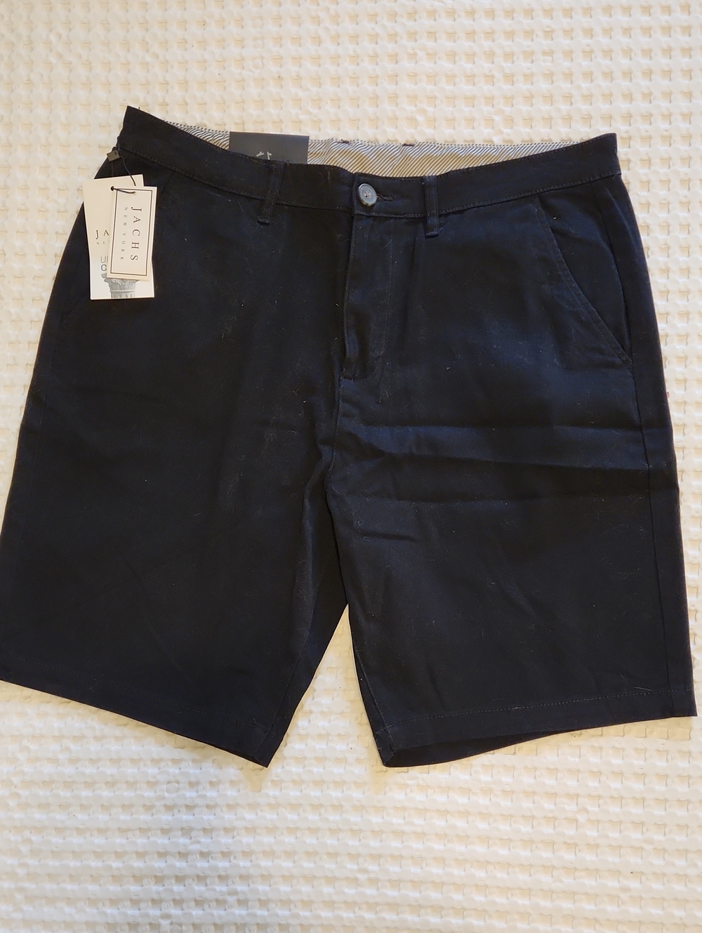 Jachs Men’s Black Flat-Front Casual Shorts